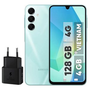 گوشی موبایل سامسونگ مدل Galaxy A16 4G دو سیم کارت ظرفیت 128 گیگابایت و رم 4 گیگابایت - ویتنام - به همراه شارژر 25 وات سامسونگ