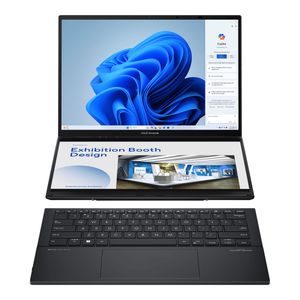لپ تاپ 14 اینچی ایسوس مدل Zenbook DUO UX8406CA-Core Ultra 9 285H-32GB LPDDR5X-1TB SSD-Dual WUXGA OLED Touch 60Hz-W - کاستوم شده