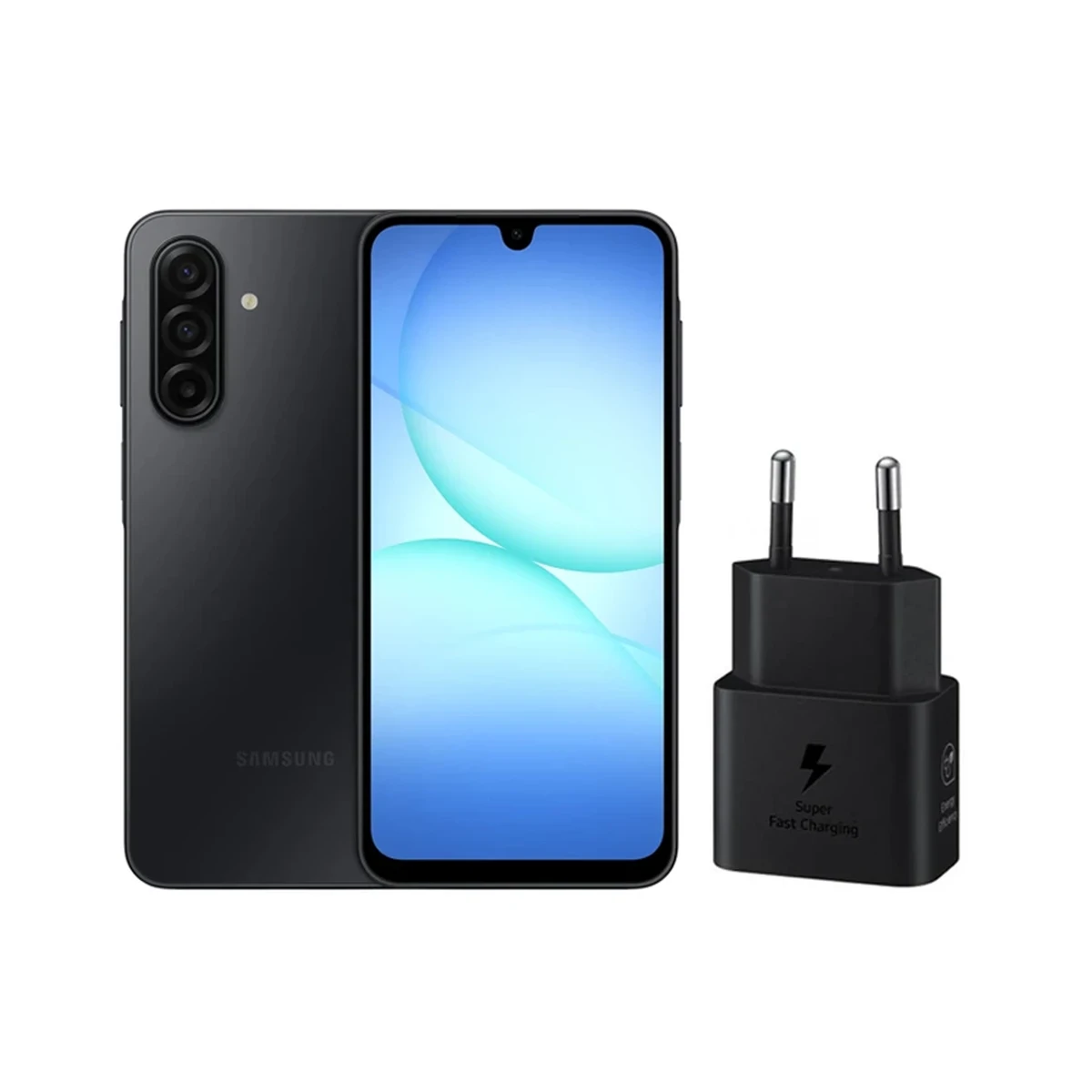 گوشی موبایل سامسونگ مدل Galaxy A17 4G ظرفیت 128 گیگابایت رم 4 گیگابایت - ویتنام به همراه شارژر 25 وات اصلی سامسونگ مدل EP-T2510