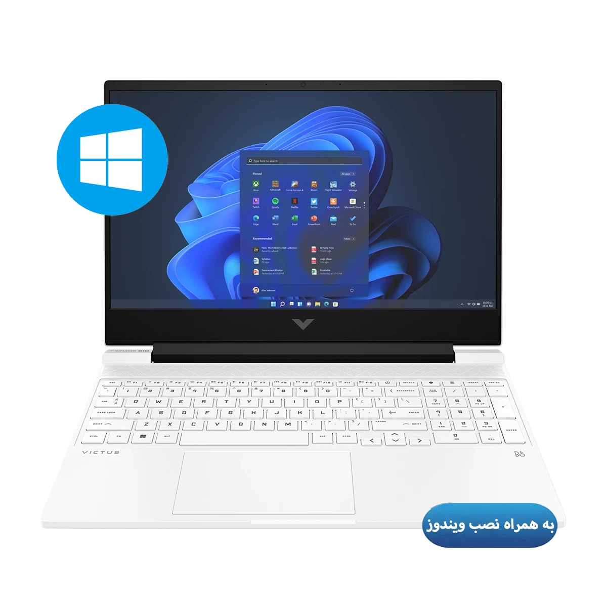 لپ تاپ اچ پی 15.6 اینچی مدل Victus 15 FA2082WM i5 13420H 40GB 1TB RTX4050 همراه با نصب ویندوز